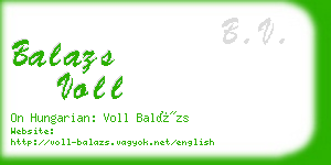 balazs voll business card